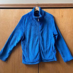 Jasmine Rose Casual Zip Up Long Sleeve Jacket Women's Size XL Blue- Snuggly